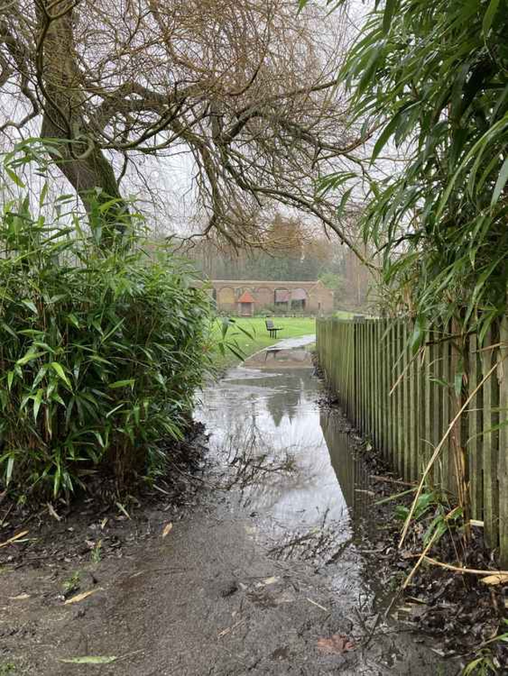 The riverside path near the Phillips Memorial.