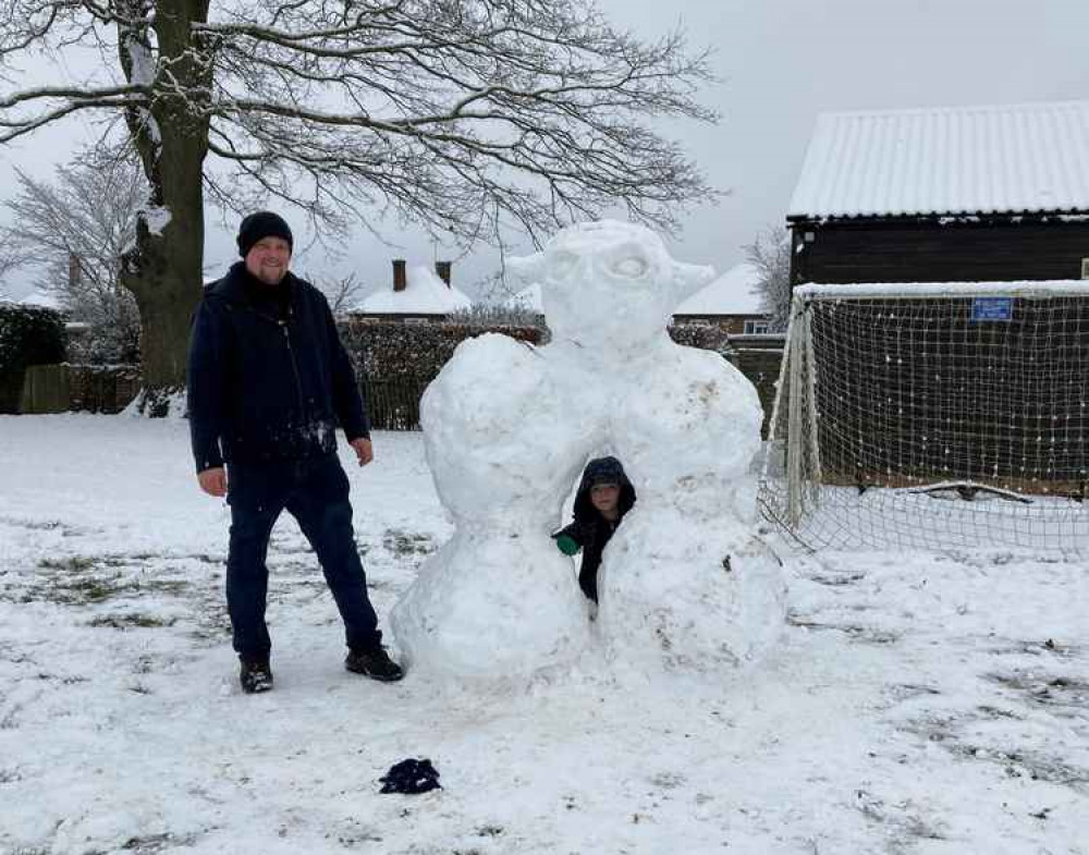 Andy Mounsey and William McCray built this impressive Yoda at Broadwater Park.