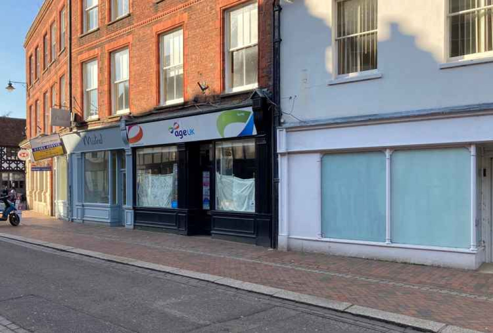 Empty retail units in the High Street. Empty retail units in the High Street.