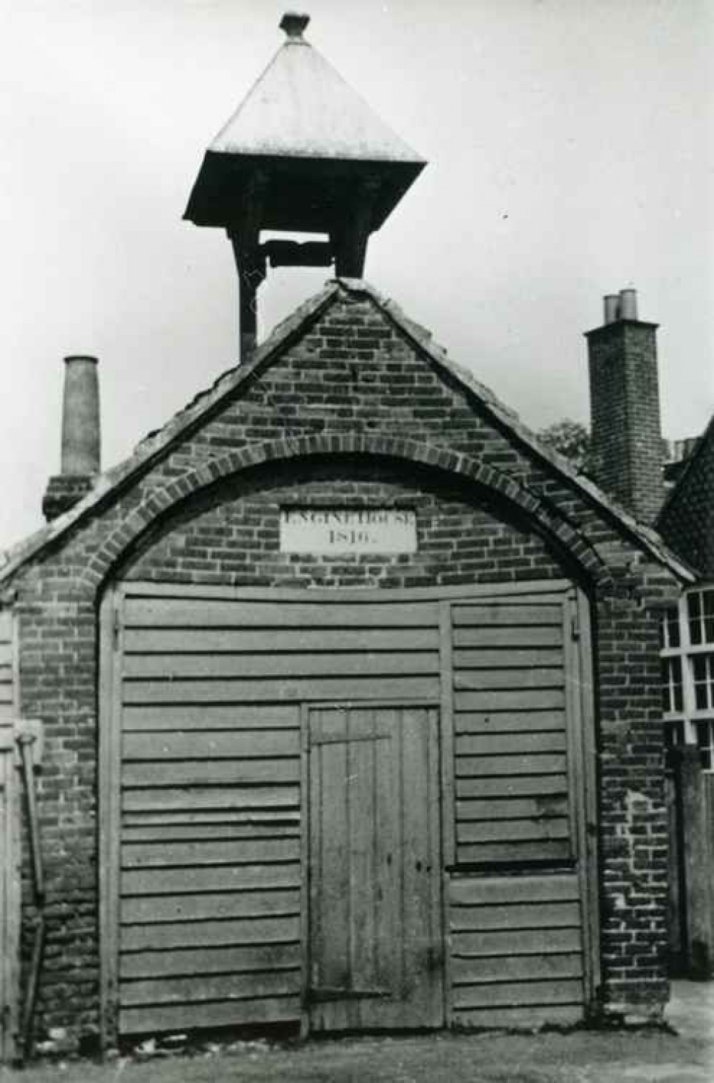 The engine shed in Moss Lane. Photo courtesy of Roy Squires.