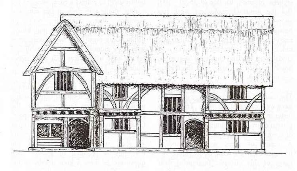 A sketch of 107 High Street in 1446 from the Domestic Buildings Research Group.