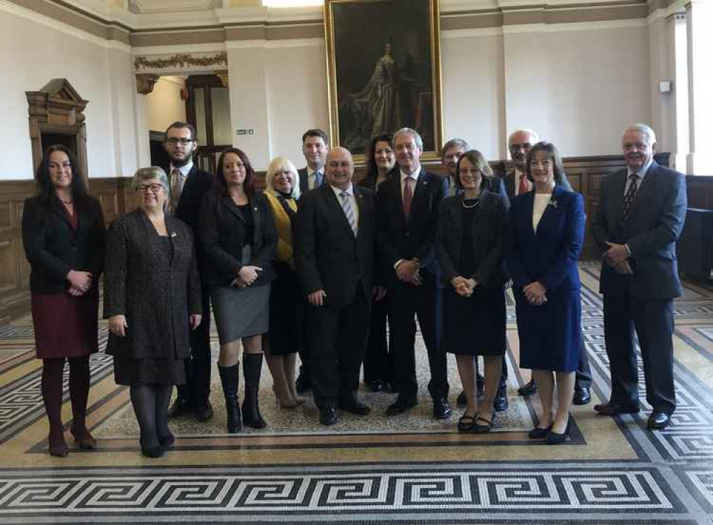 The SCC Cabinet following Tim Oliver's appointment as leader. The SCC Cabinet following Tim Oliver's appointment as leader.