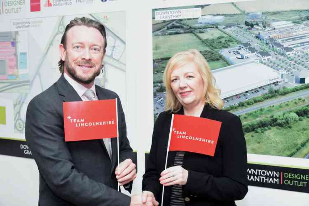 Oldrids Managing Director Richard Broadhead and Jill McCarthy from Team Lincolnshire