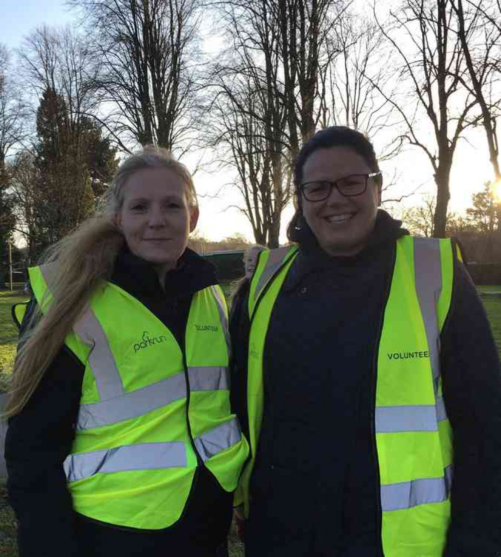 Wyndham junior parkrun directors Kate Marshall (left) and Edina Burns.