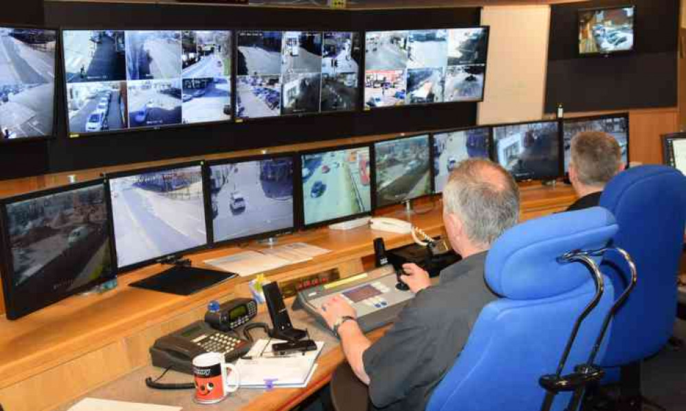 Inside South Kesteven District Council CCTV monitoring control room