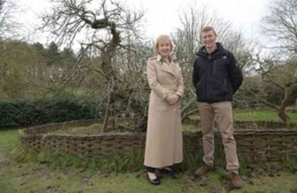 Astronaut Tim Peake and Business Secretary Andrea Leadsom. Photo: National Trust