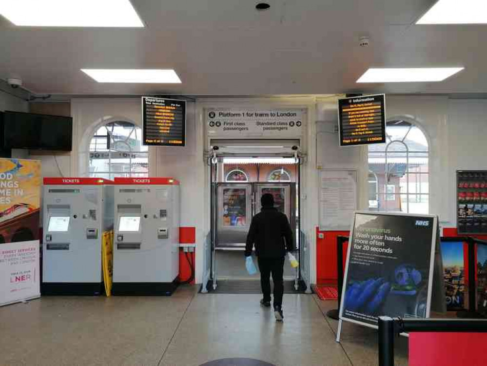 An empty railway station