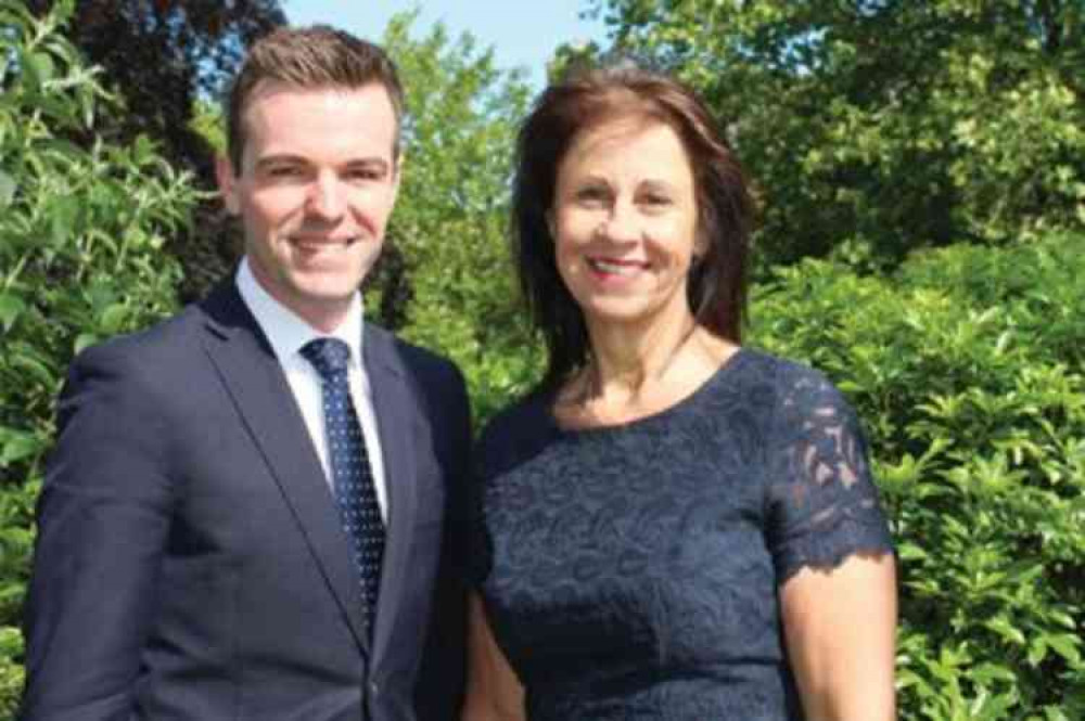 Council leader Kelham Cooke with chief executive Karen Bradford