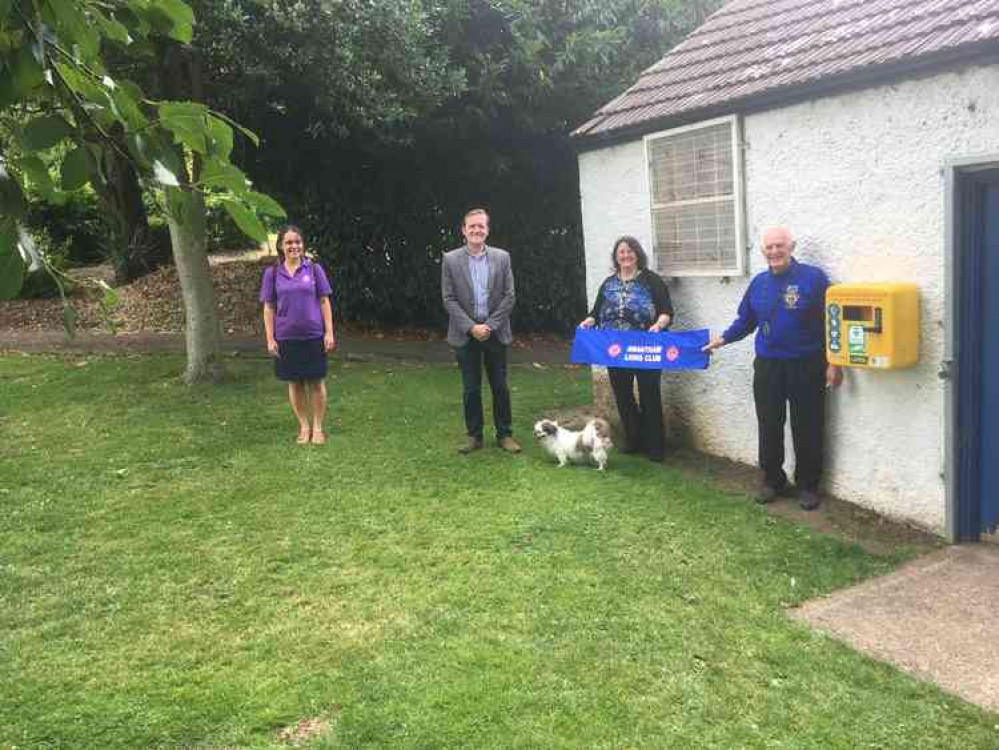 Pic caption: Left to right, chair of Dysart Park Action Group, Lydia Gallaher; Cllr Graham Jeal; Cllr Charmaine Morgan; President of Grantham Lions Club, Godfrey Masckinder