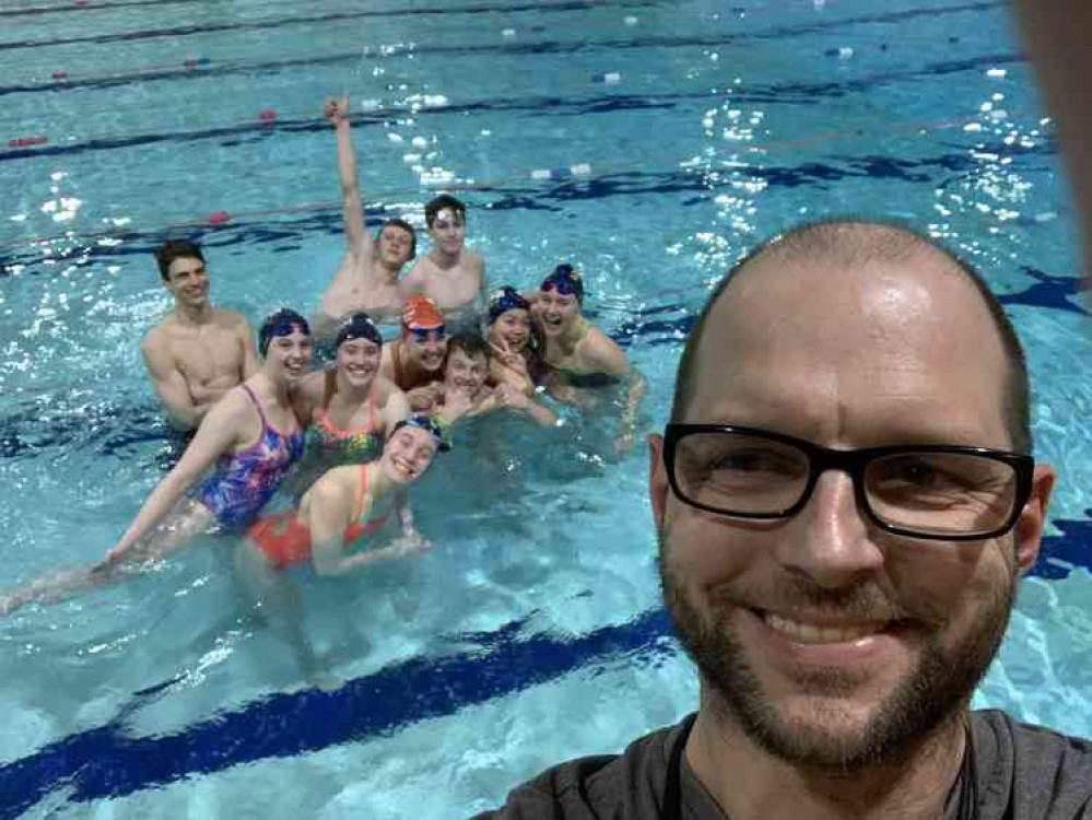 Last session before lockdown - coach Maciej bids swimmers farewell in March