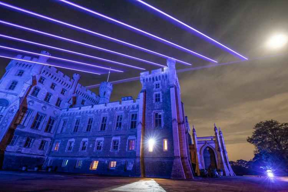 Laser light show at Belvoir Castle