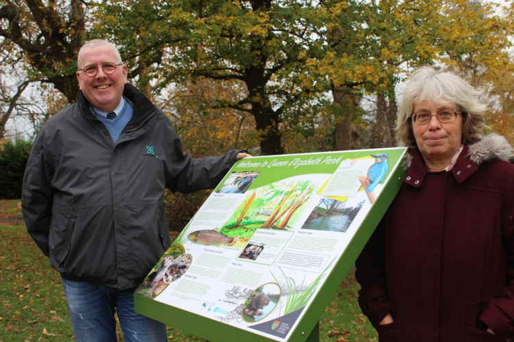 Coun Dr Peter Moseley with Elizabeth Bowskill