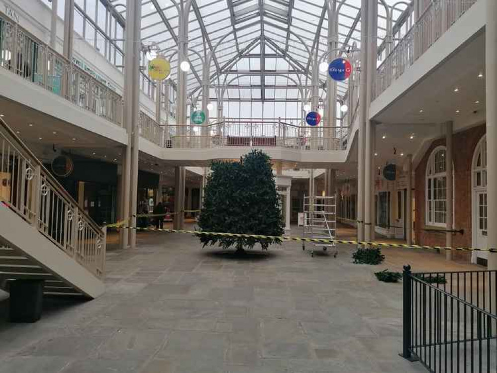 The interior of the George shopping centre yesterday The interior of the George shopping centre yesterday