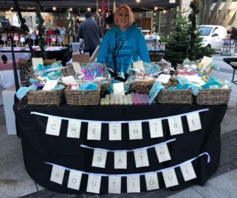 Janine at one of her local artisan markets Janine at one of her local artisan markets