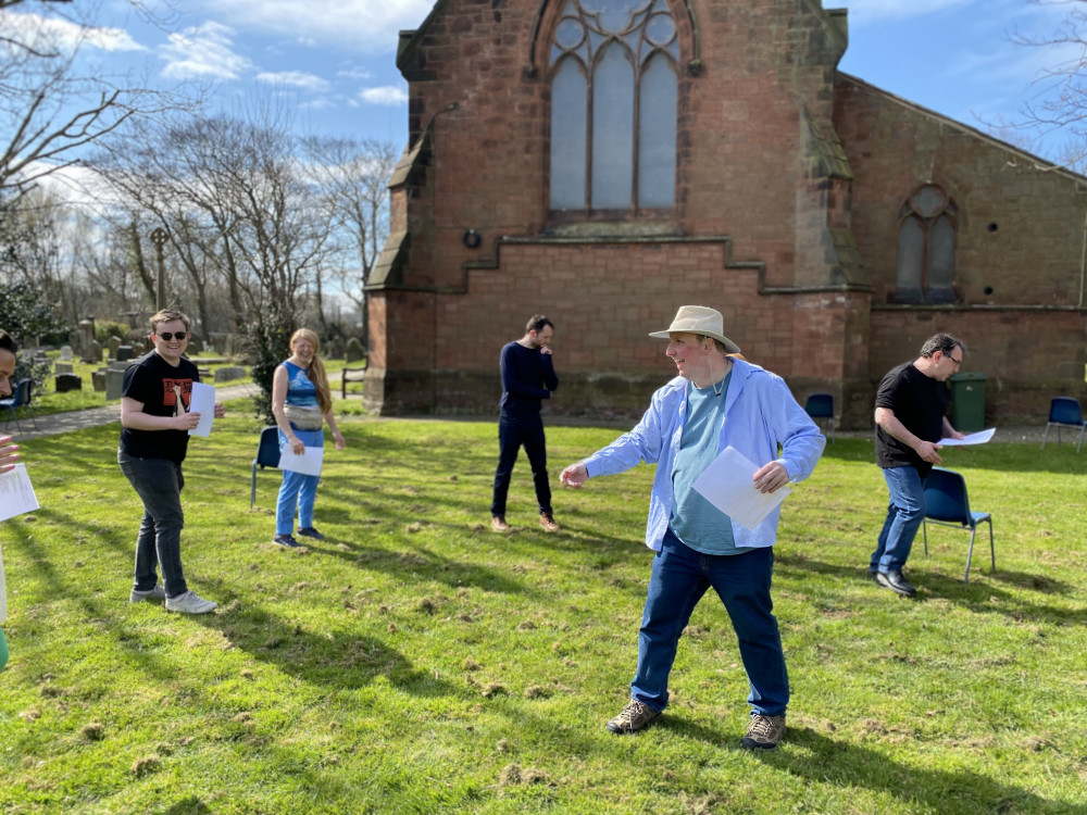 The Tempest in rehearsal - Hillbark Players' first production since the pandemic