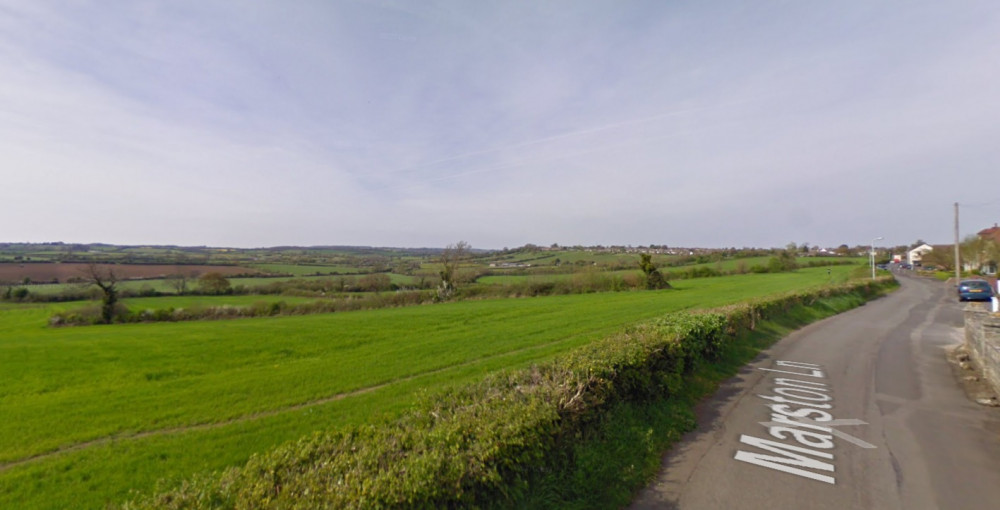 Proposed Site Of 150 Homes On Marston Lane In Frome. CREDIT: Google Maps. Free to use for all BBC wire partners.