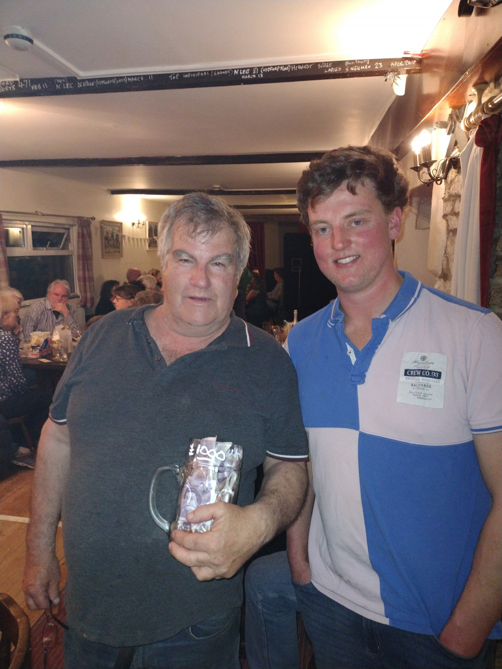 Landlord Mr Williams (left) and Quiz Master George Winstone (right)