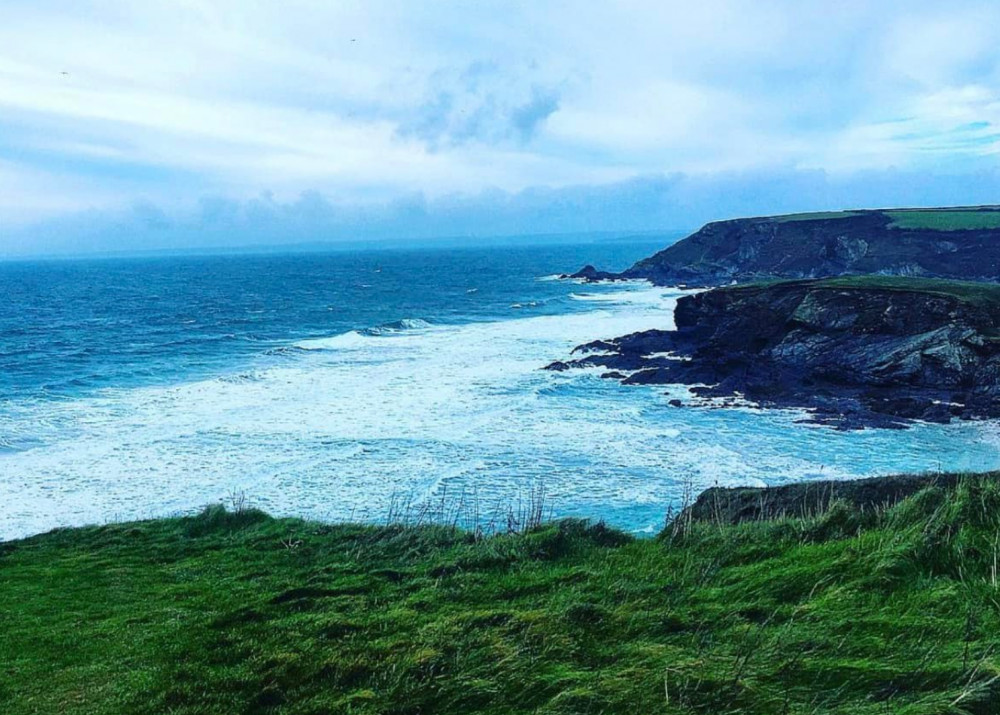 Mullion Coastguard shared a picture on social media of the area where the dog fell. 