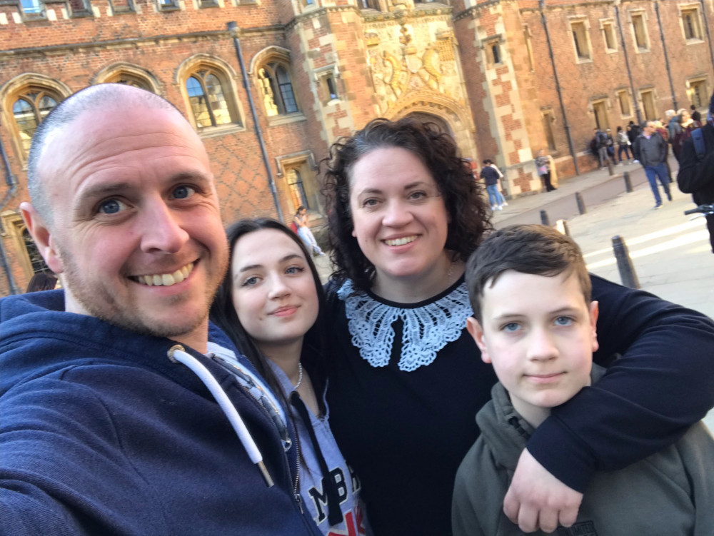 Revd Drain with his family.