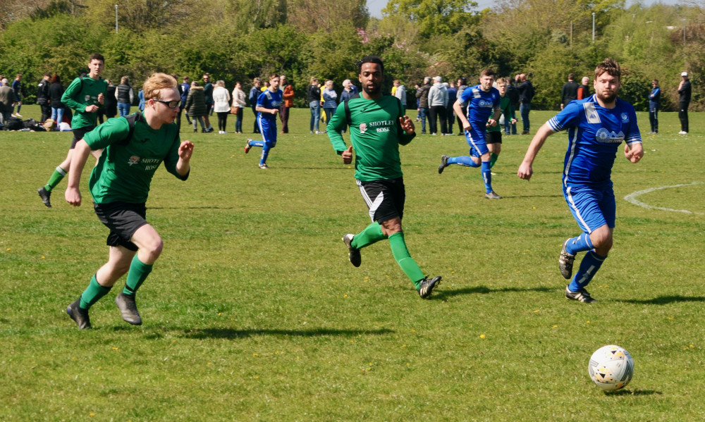 Cameron Rowland playing against his old club (Picture credit: Peninsula Nub News) 