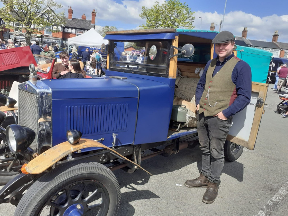 Matthew Jodrell proudly stands next to his Morris Cowley Matthew Jodrell proudly stands next to his Morris Cowley
