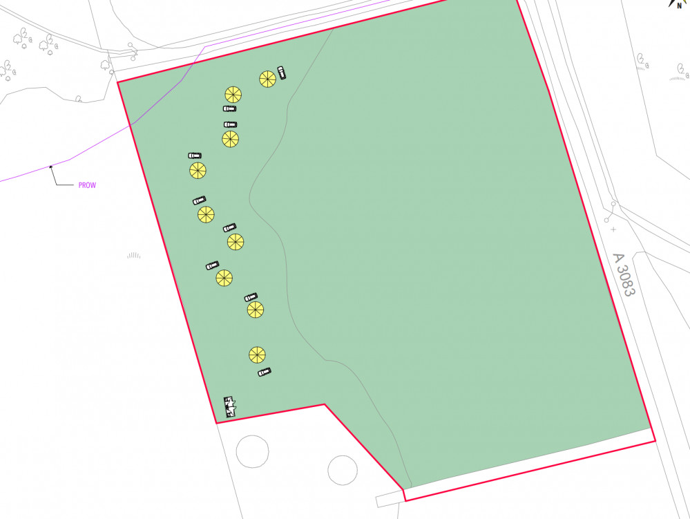 Proposed plans for the glamping site at Predannack. Credit: RA Design.