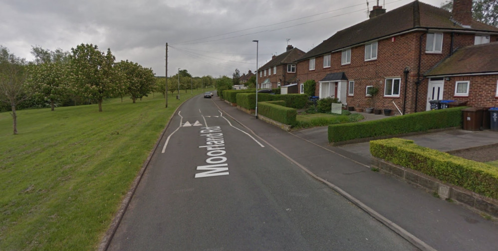 Emergency services were called to this section of Moorland Road in Biddulph.