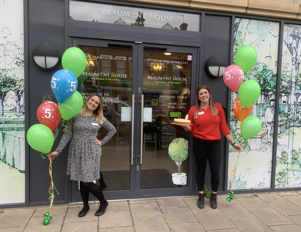 Nursery Management Laura Emmett and Kay Johnson-King celebrate the Nursery turning five!