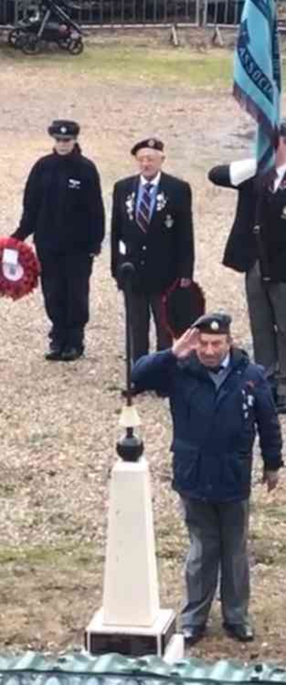 Ken Levy salutes after laying his tribute during a Remembrance Service at Coalhouse Fort. Now he fears such events will be a thing of the past.