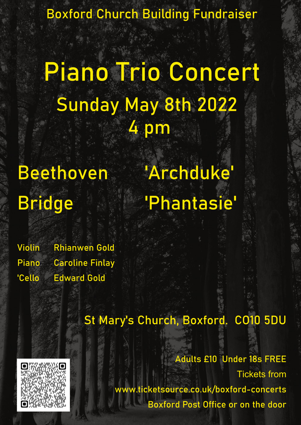 Piano Trio Concert at St. Mary's Church, Boxford