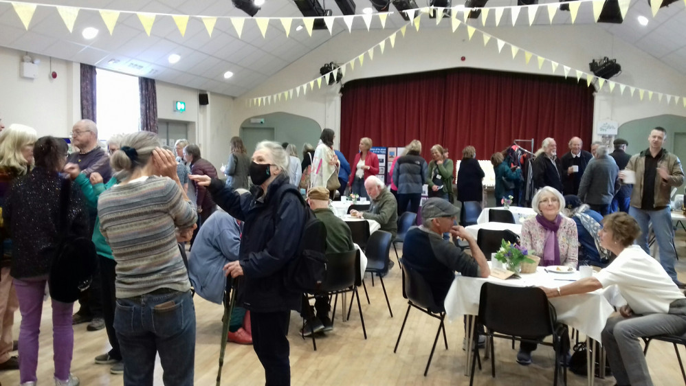 Chardstock Village Hall was busy with those wanting to pick up recycling and eco tips