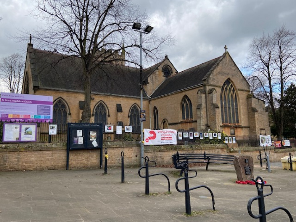 The family service will take place at St Mary's (pictured) on Sunday morning.