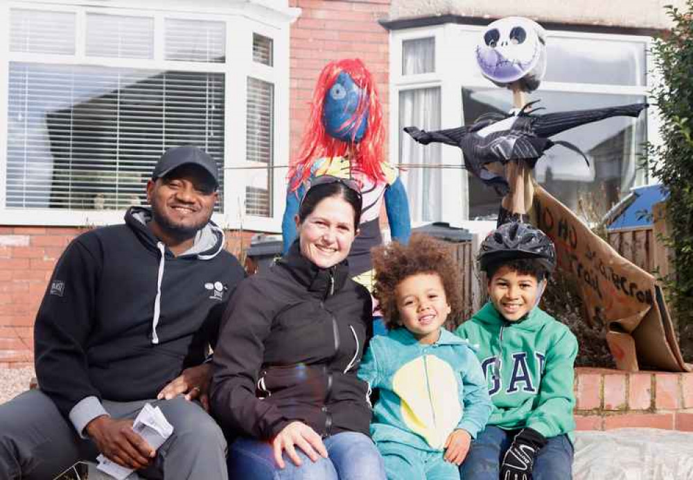 Families enjoying the Ho Ho Scarecrow trail. Image kindly provided by Duncan Cowley Families enjoying the Ho Ho Scarecrow trail. Image kindly provided by Duncan Cowley