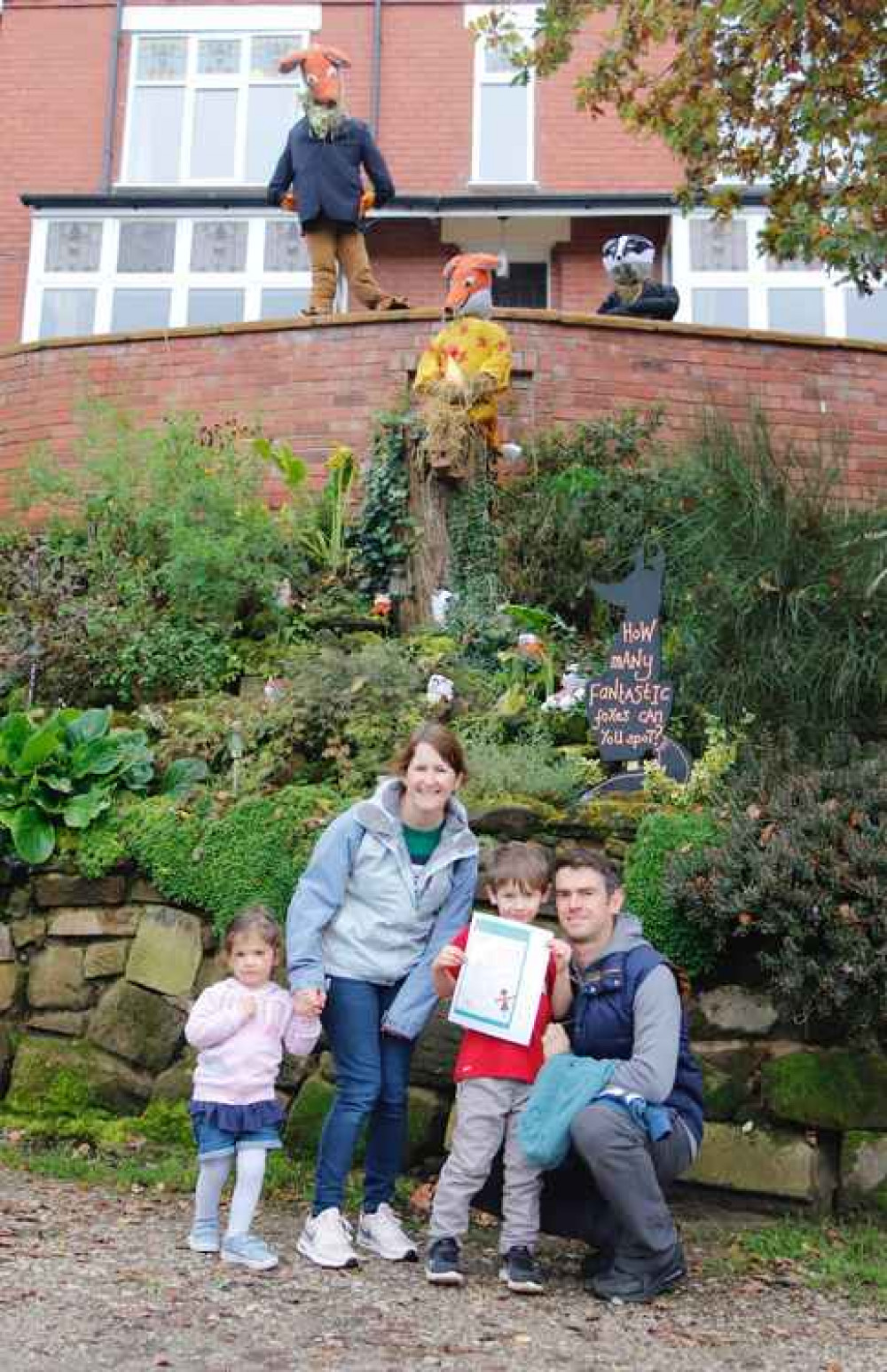 Families enjoying the Ho Ho Scarecrow trail. Image kindly provided by Duncan Cowley Families enjoying the Ho Ho Scarecrow trail. Image kindly provided by Duncan Cowley