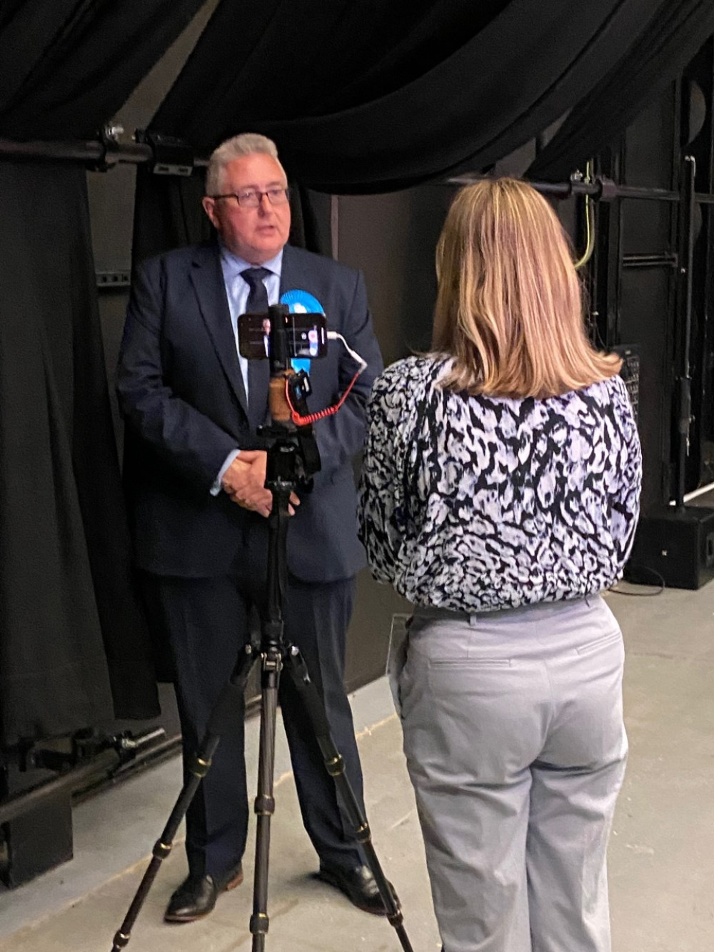 Cllr Rob Gledhill talks about his victory after the poll count. 