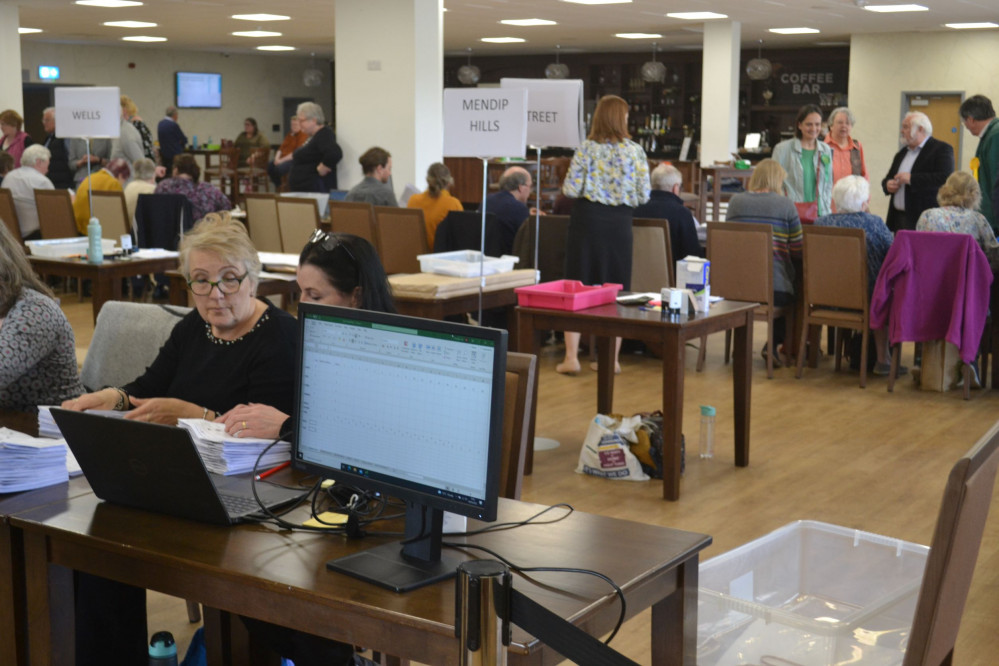 The counting is underway at the Bath & West showground