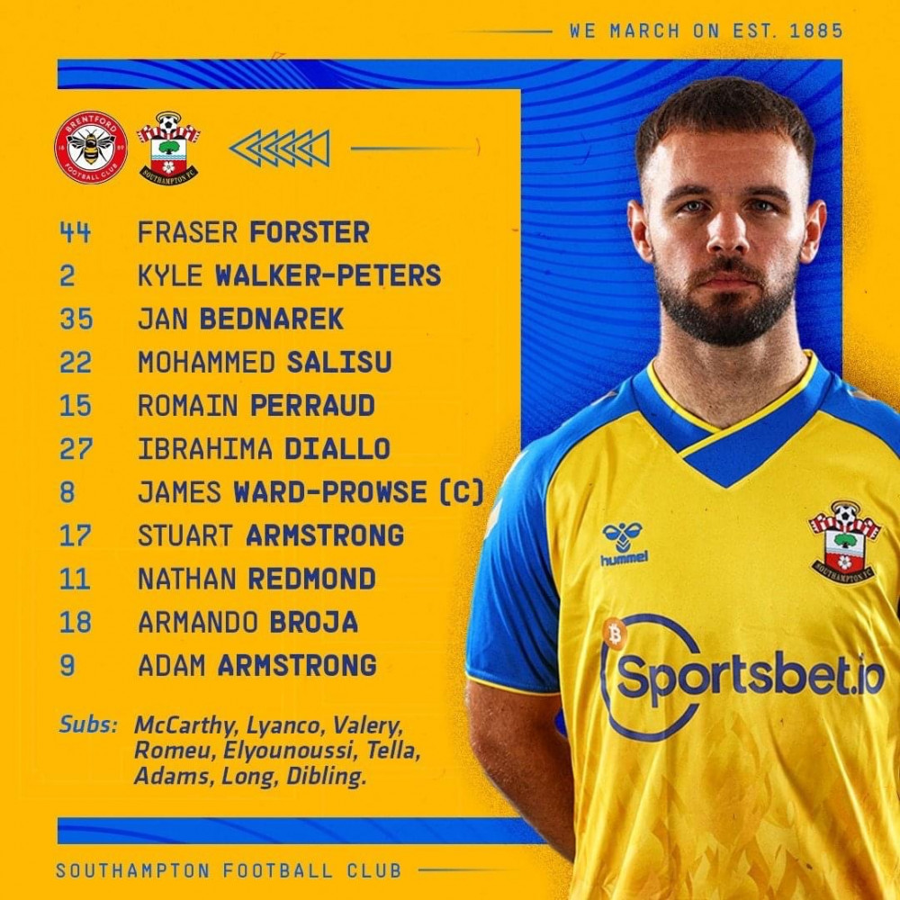 The Southampton programme in which Axminster's Tyler Dibling is include on the team sheet The Southampton programme in which Axminster's Tyler Dibling is include on the team sheet