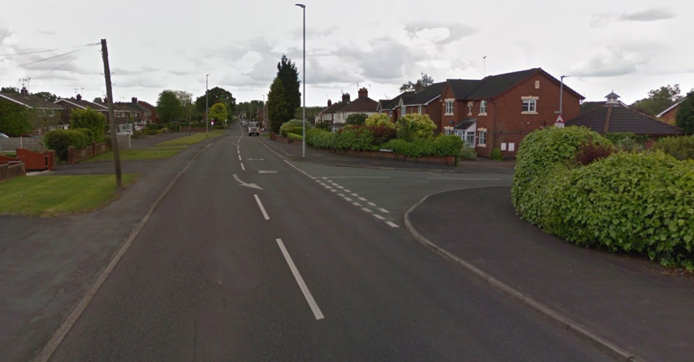 Sandbach Road was the scene of the incident, with the Keats Drive junction to the right of the image. (Image - Google) Sandbach Road was the scene of the incident, with the Keats Drive junction to the right of the image. (Image - Google)