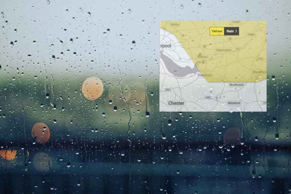 Frodsham is included in an area of heavy rain on Thursday and Friday. Image courtesy of the Met Office. Frodsham is included in an area of heavy rain on Thursday and Friday. Image courtesy of the Met Office.