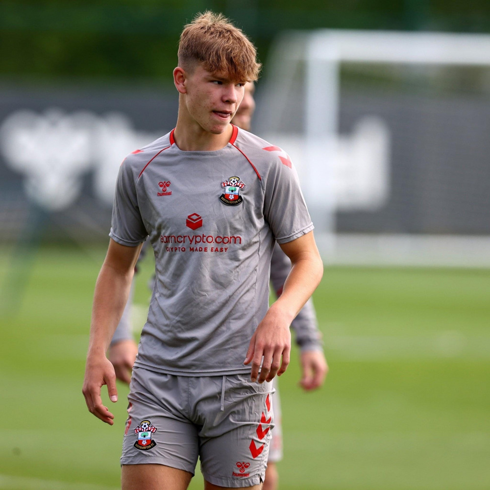 Tyler Dibling - on the subs bench for Southampton Tyler Dibling - on the subs bench for Southampton