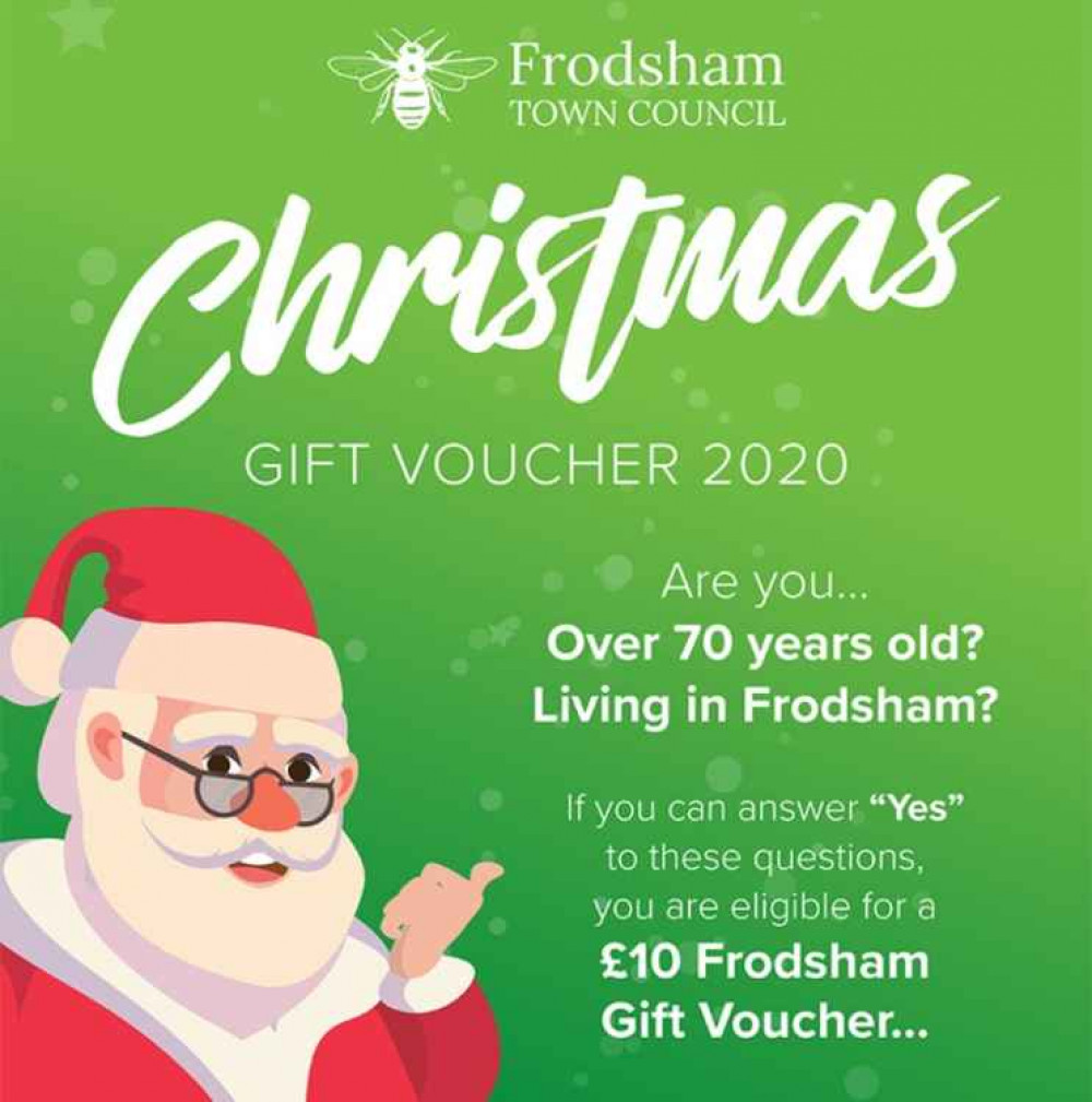 The Town Council Christmas vouchers will be delivered to local residents over 70 in early December The Town Council Christmas vouchers will be delivered to local residents over 70 in early December