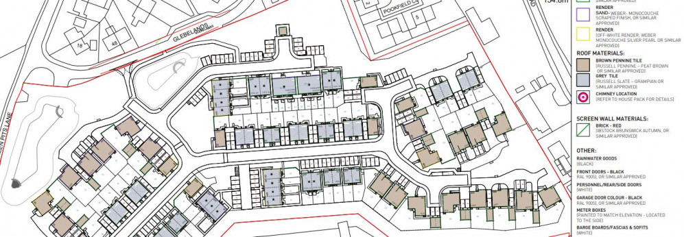 The tiles and more of materials for the Nunney development