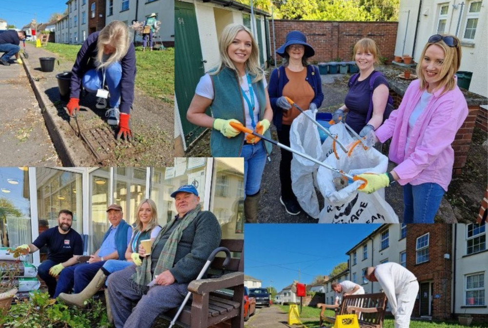 The Social Value Community Event organised by EDDC saw the Lymebourne area of Sidmouth get a spruce-up (EDDC, Ian Williams)