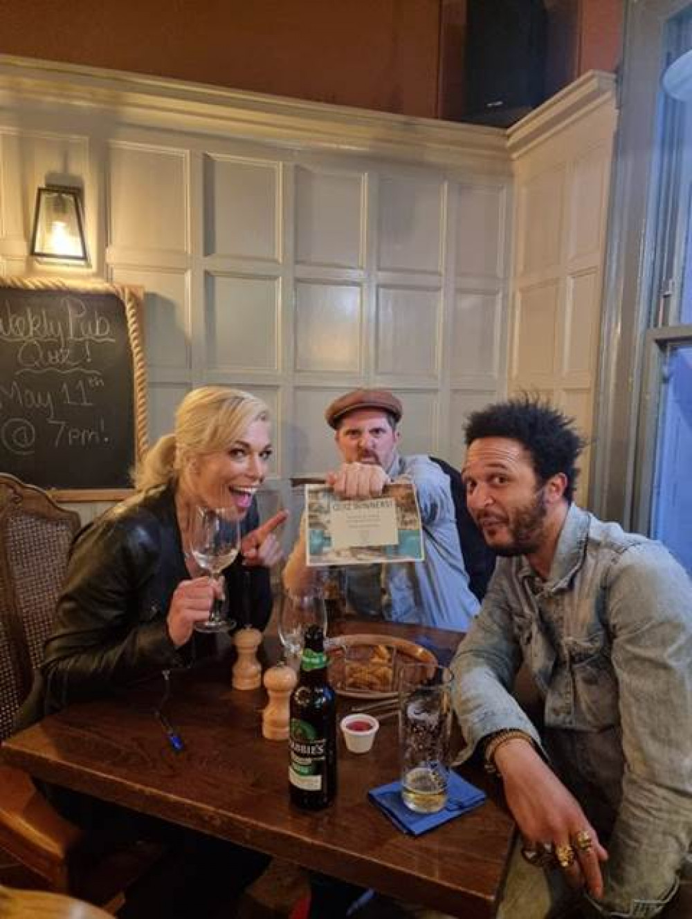From left to right Hannah Waddingham, Brendan Hunt and Chip Hamilton. From left to right Hannah Waddingham, Brendan Hunt and Chip Hamilton.