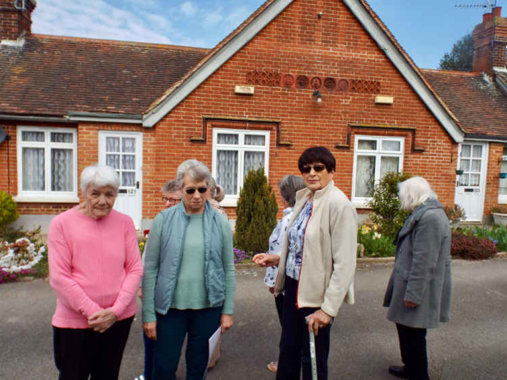 Frustrated and angry residents at Hadleigh Almshouses, some asked for their faces to be obscured