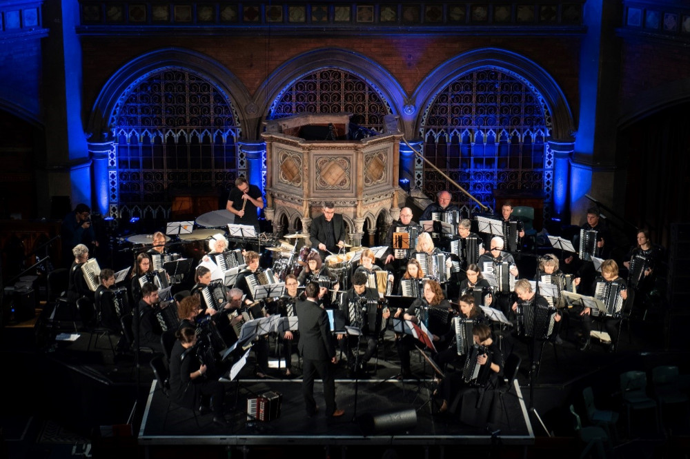 The Settlement proudly presents London Accordion Orchestra The Settlement proudly presents London Accordion Orchestra