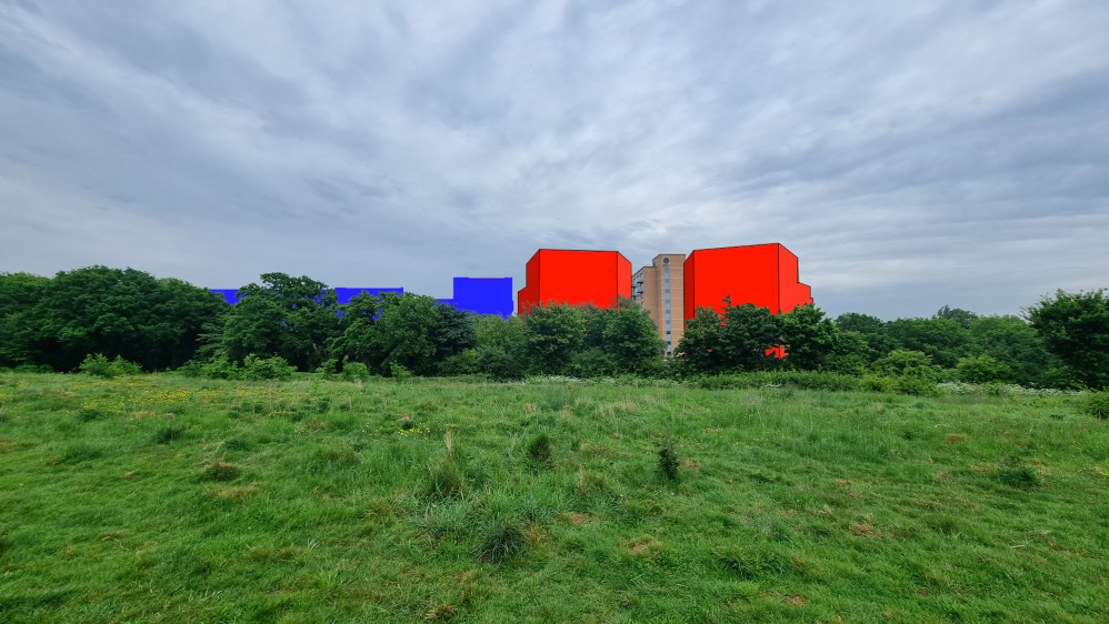 A mock-up of the development at Grove Farm Local Nature Reserve