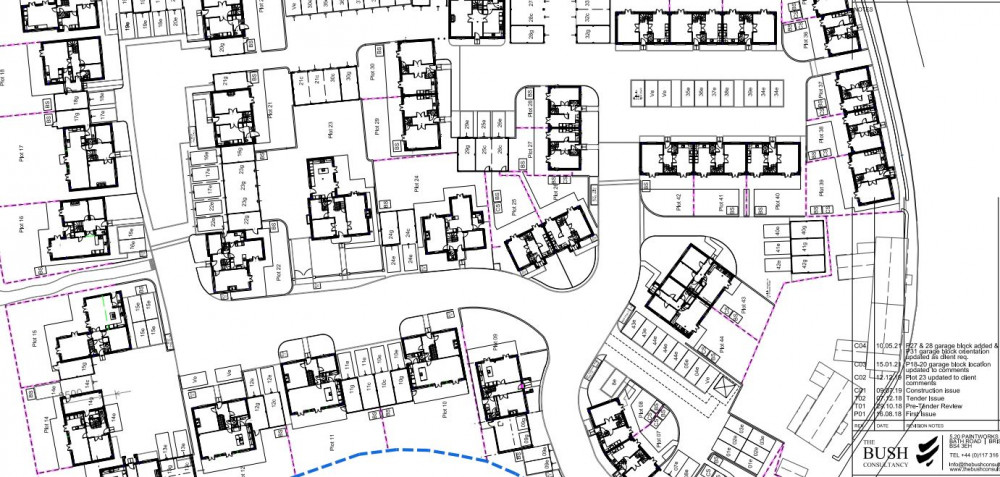 On the road - in Rode - an extract from the application for 44 homes On the road - in Rode - an extract from the application for 44 homes