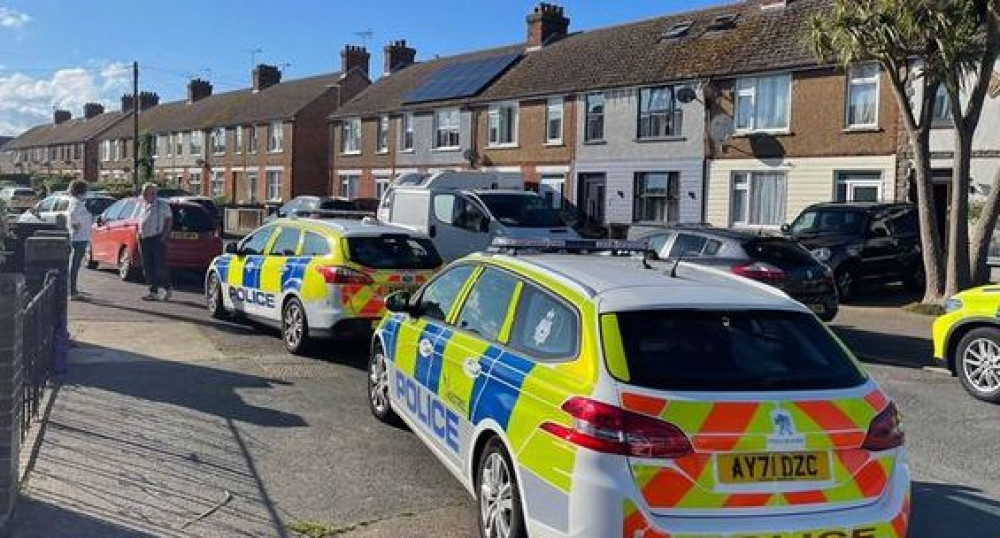 Large police presence at Graham Road, Felixstowe (Picture: Contributed)