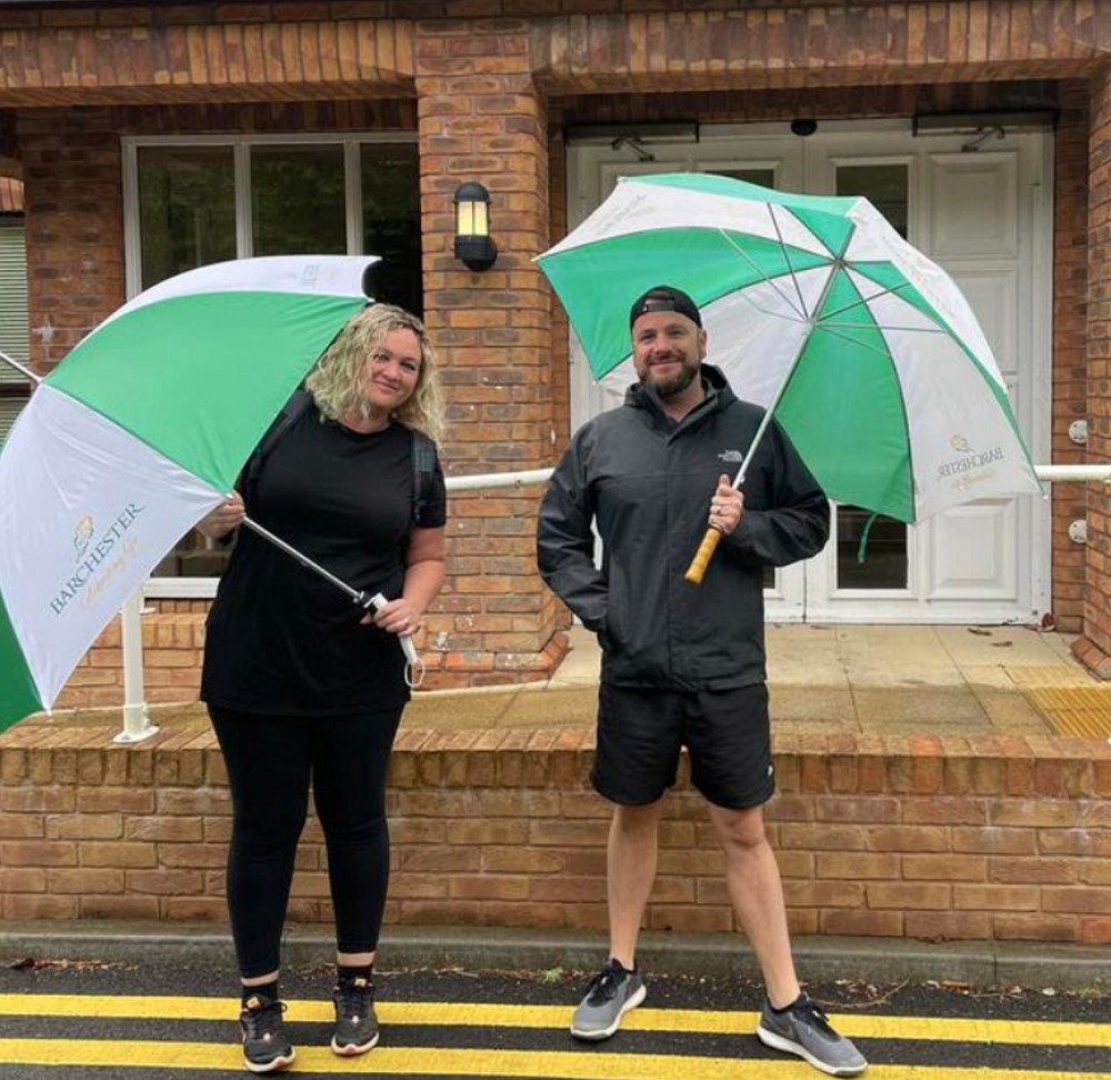 Adele and Hugh outside Kenwyn, Truro. 